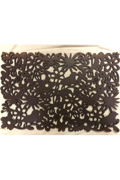 Nature inspired rectangular wooden mat